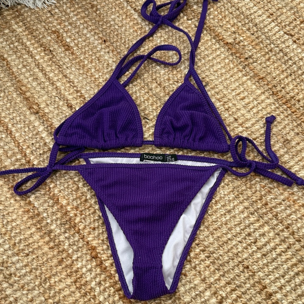 Boohoo Deep Purple Bikini Set
